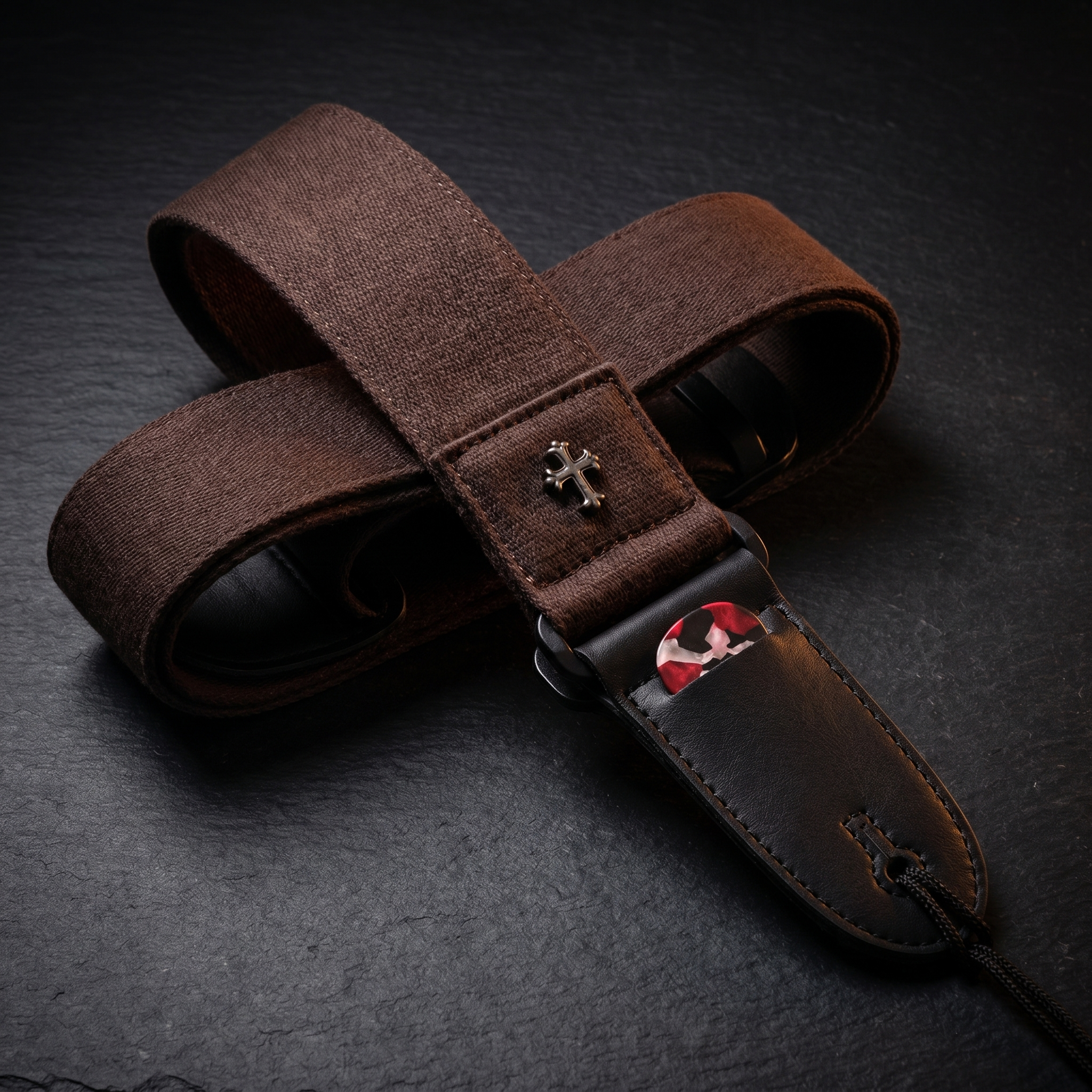 Electric Guitar Strap with Pick Pocket - premium product photo