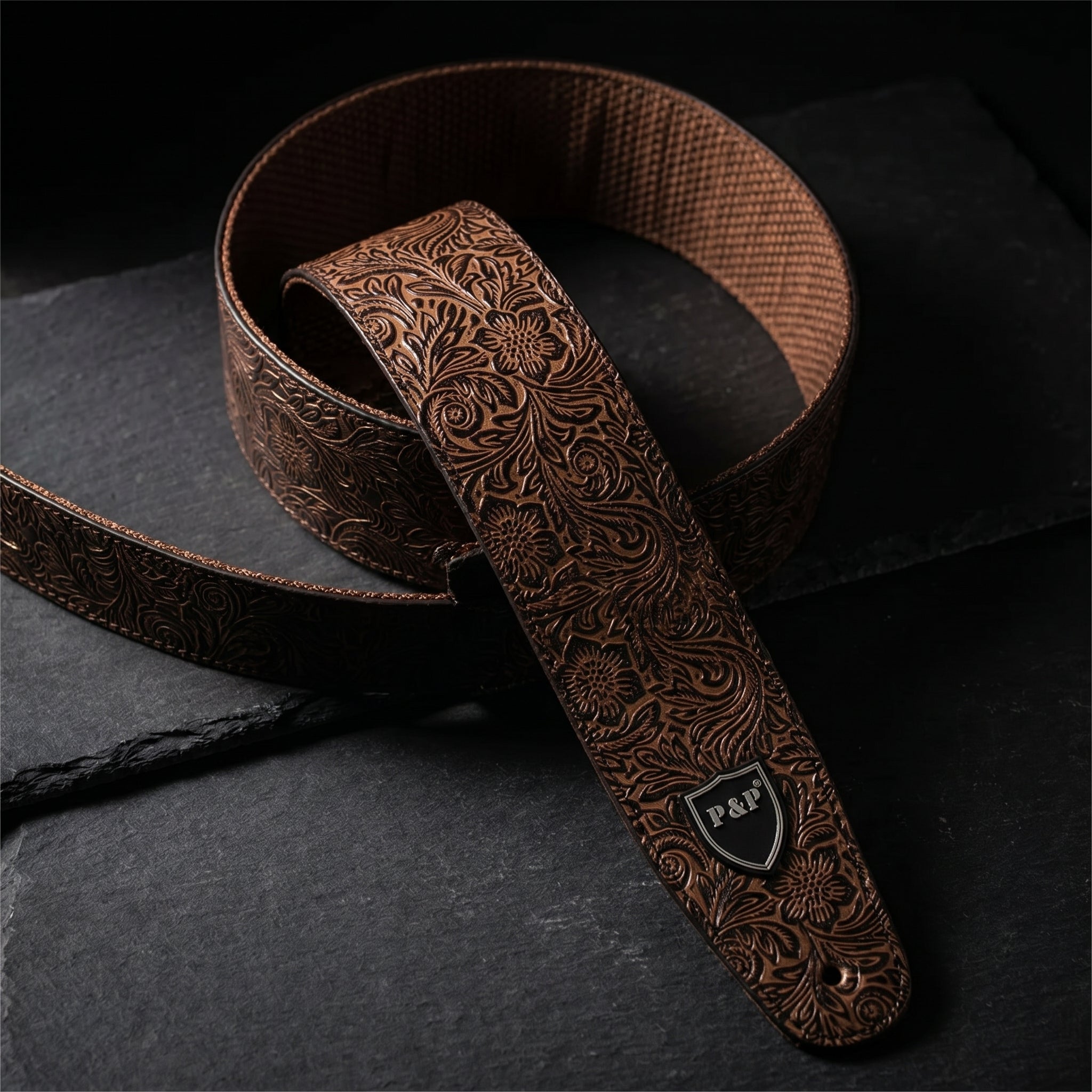 Vintage Embroidered Guitar Strap - premium product photo