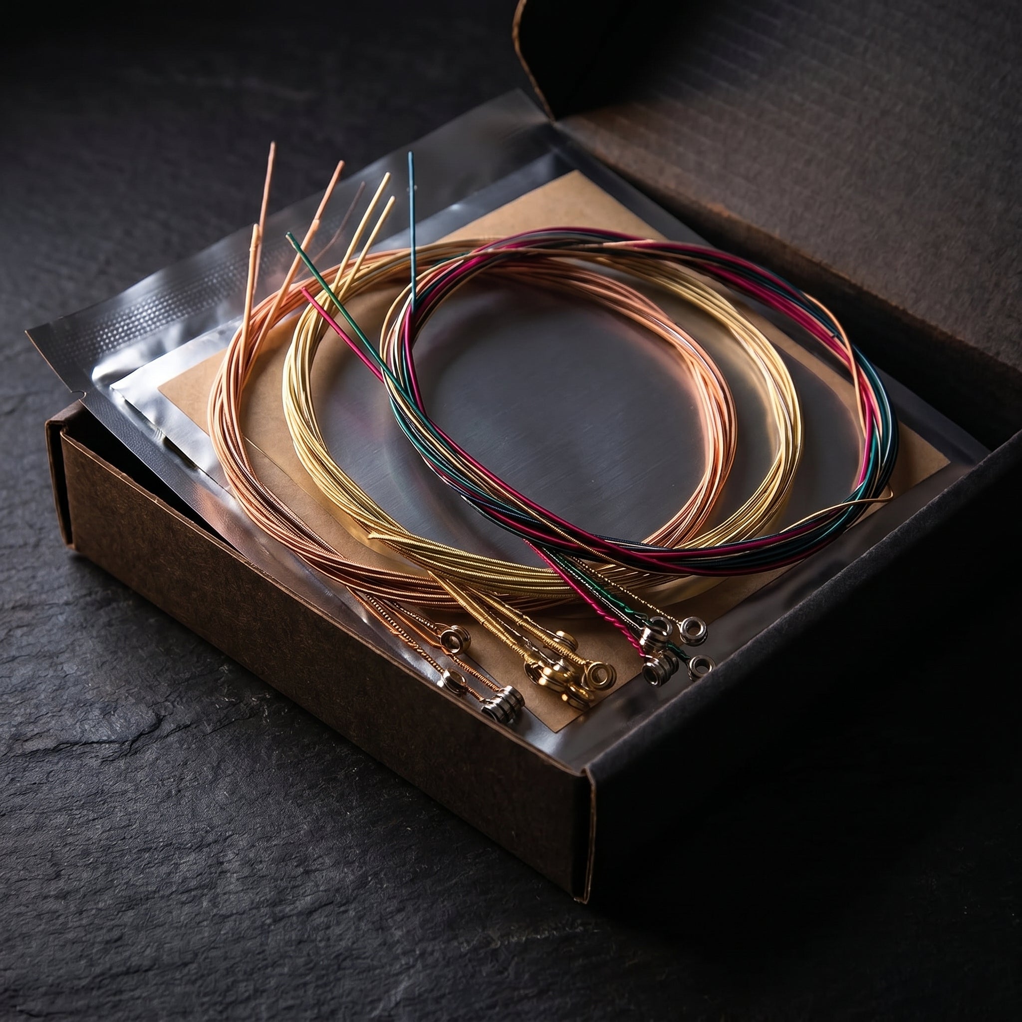 Premium Acoustic Guitar Strings 6-Pack - premium product photo
