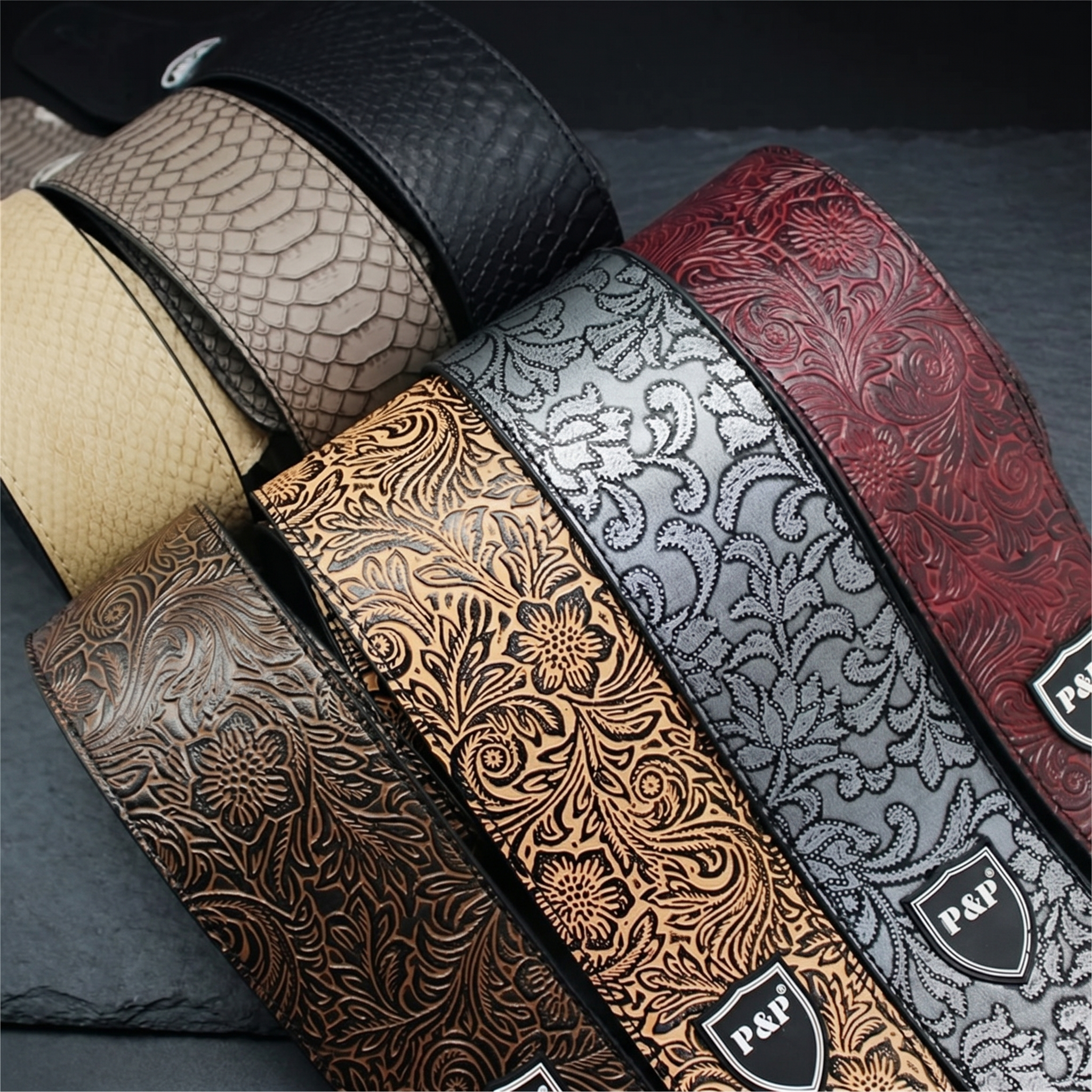 Vintage Embroidered Guitar Strap
