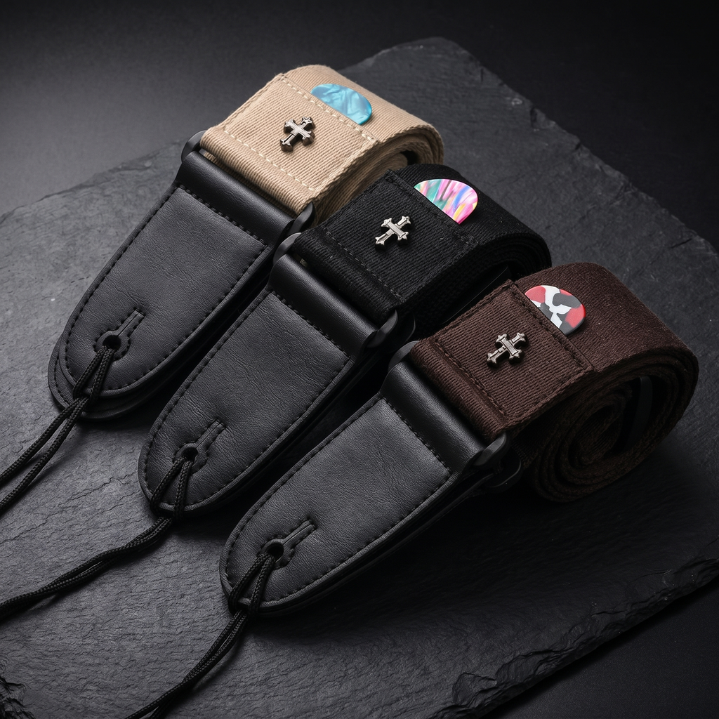 Electric Guitar Strap with Pick Pocket