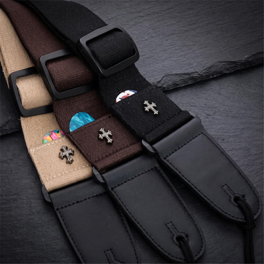 Electric Guitar Strap with Pick Pocket