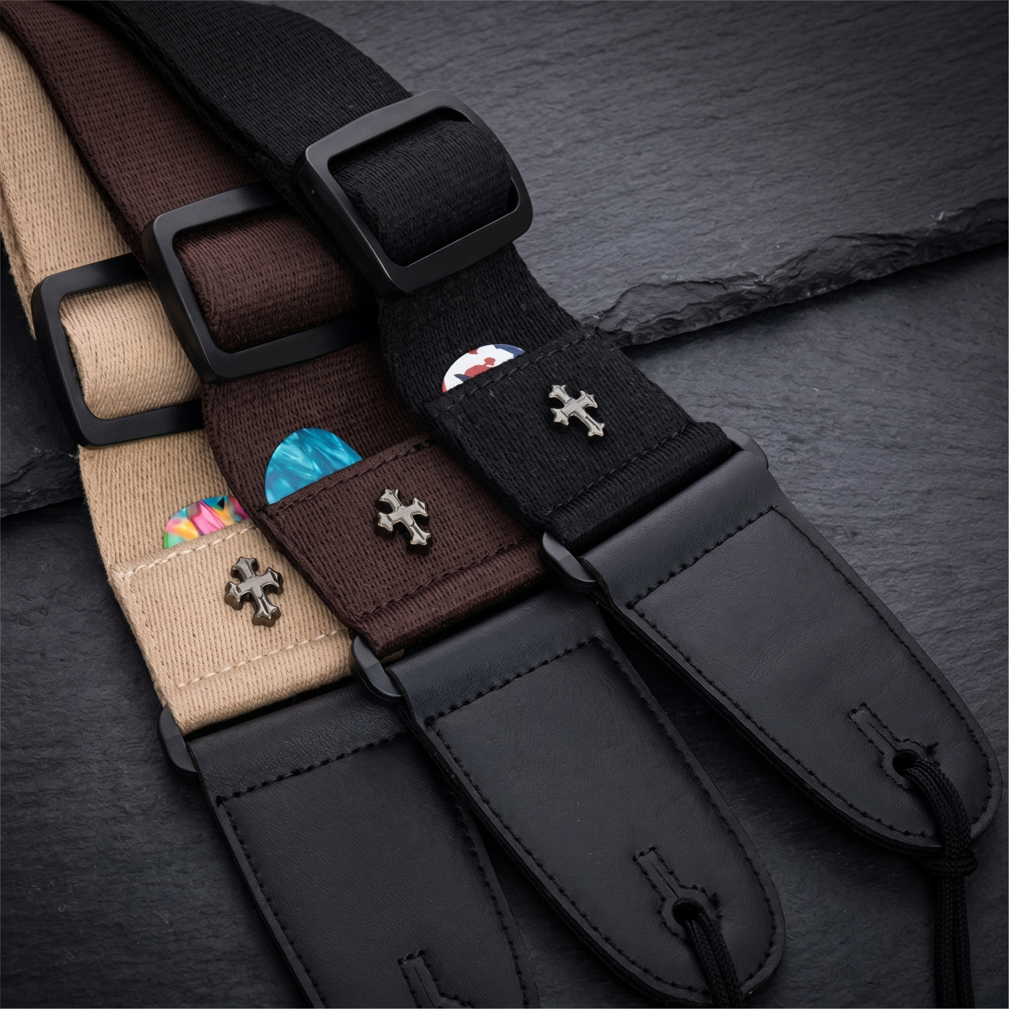 Electric Guitar Strap with Pick Pocket