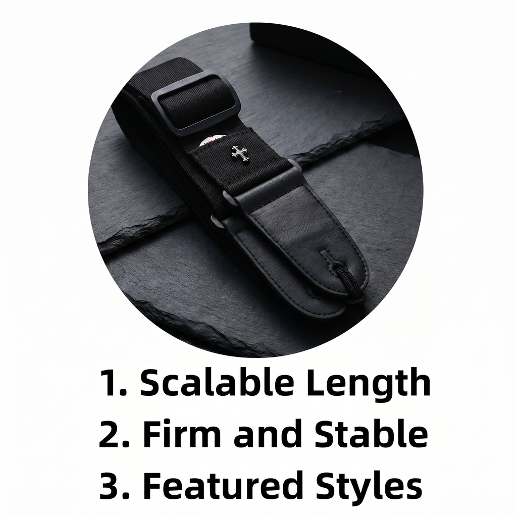 Electric Guitar Strap with Pick Pocket