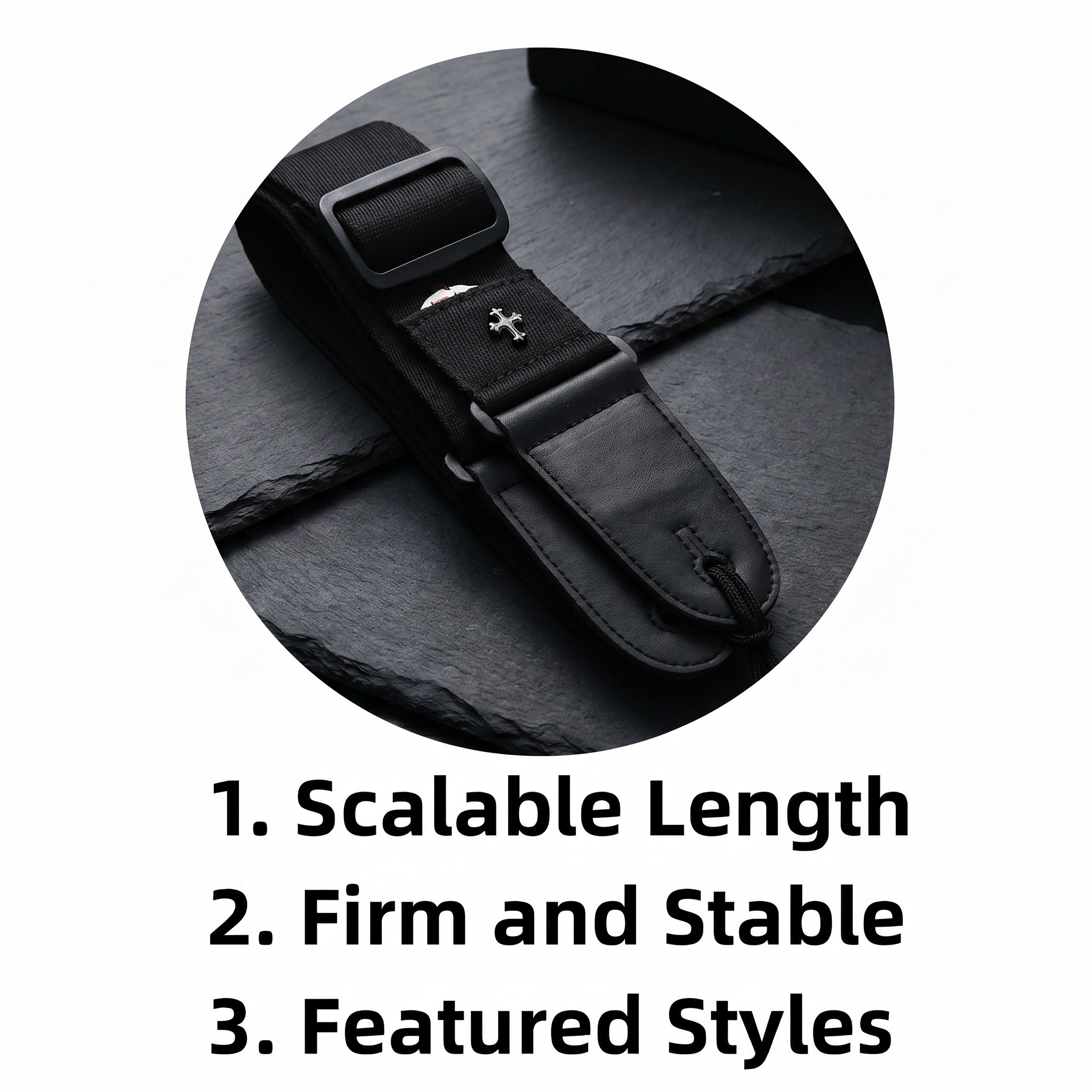 Electric Guitar Strap with Pick Pocket