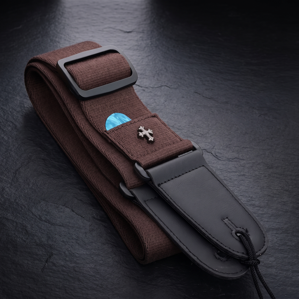 Electric Guitar Strap with Pick Pocket