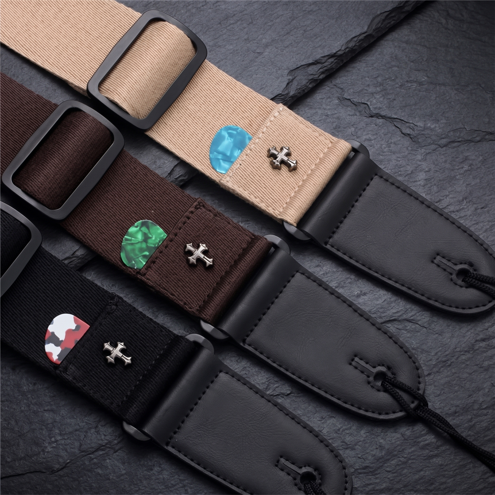 Electric Guitar Strap with Pick Pocket