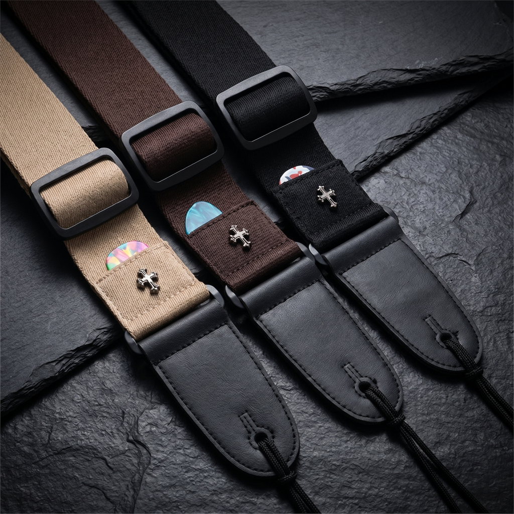 Electric Guitar Strap with Pick Pocket