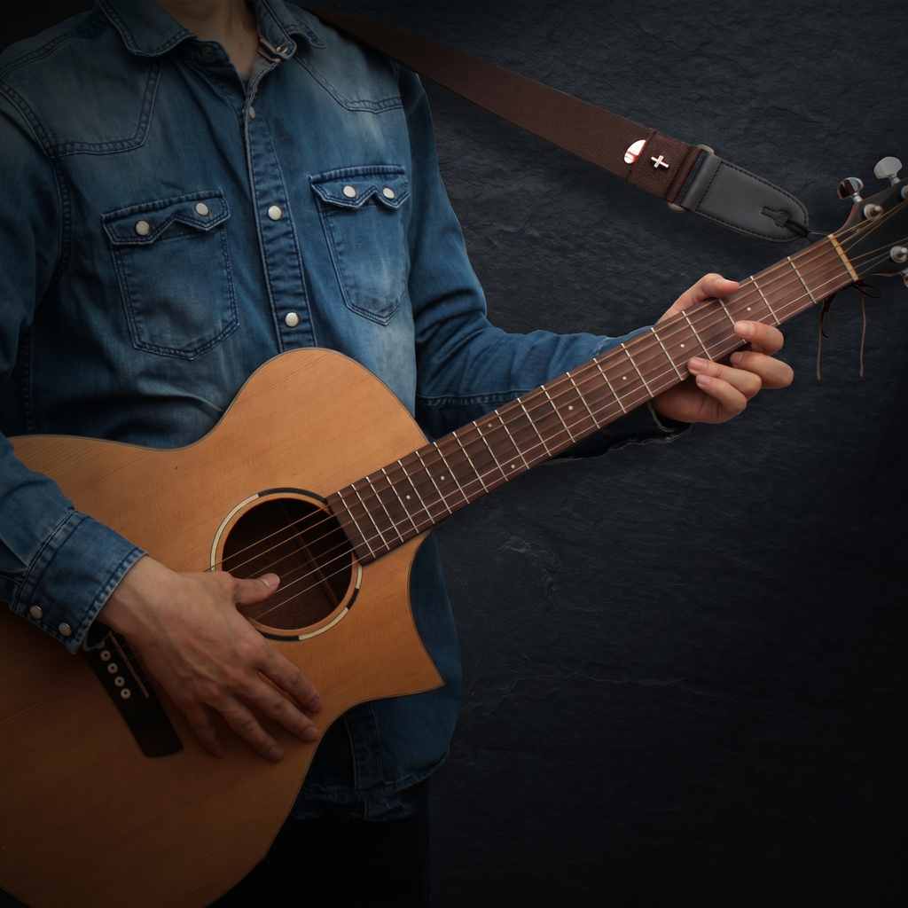 Electric Guitar Strap with Pick Pocket